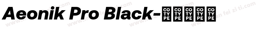 Aeonik Pro Black字体转换